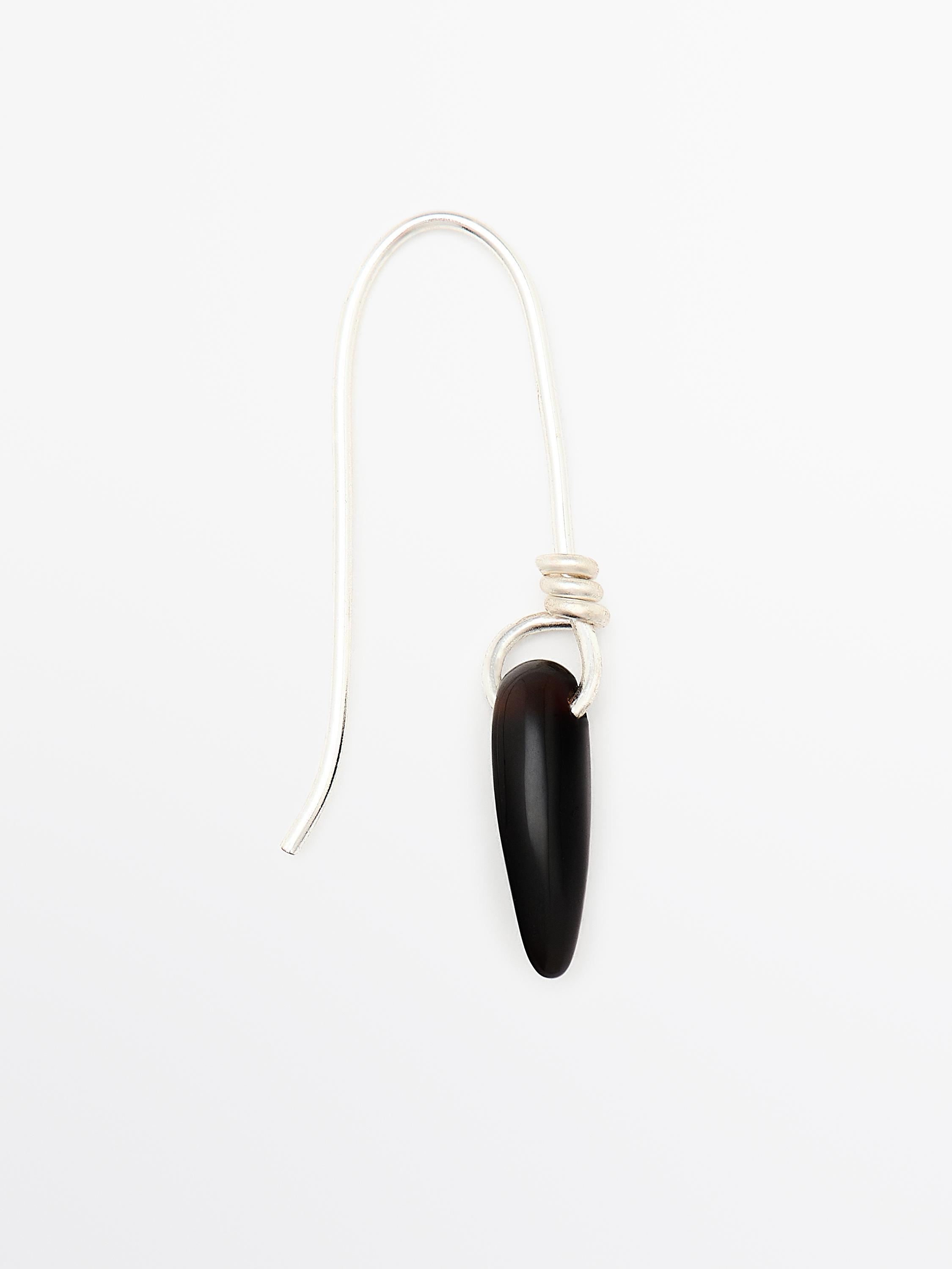Boucle d'oreille pendule pierre